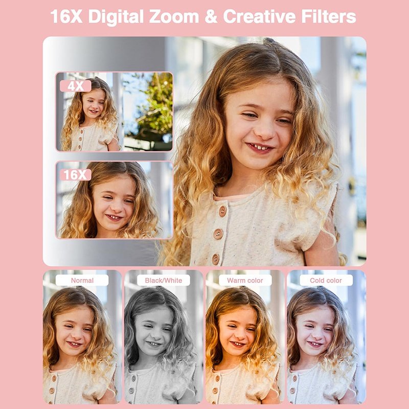 Digital Baby Camera For Kids Teens Boys Girls Adults 1080P 48MP Kids Cam 2.4 Inch Digital Compact Mini Camera Kid Cameras
