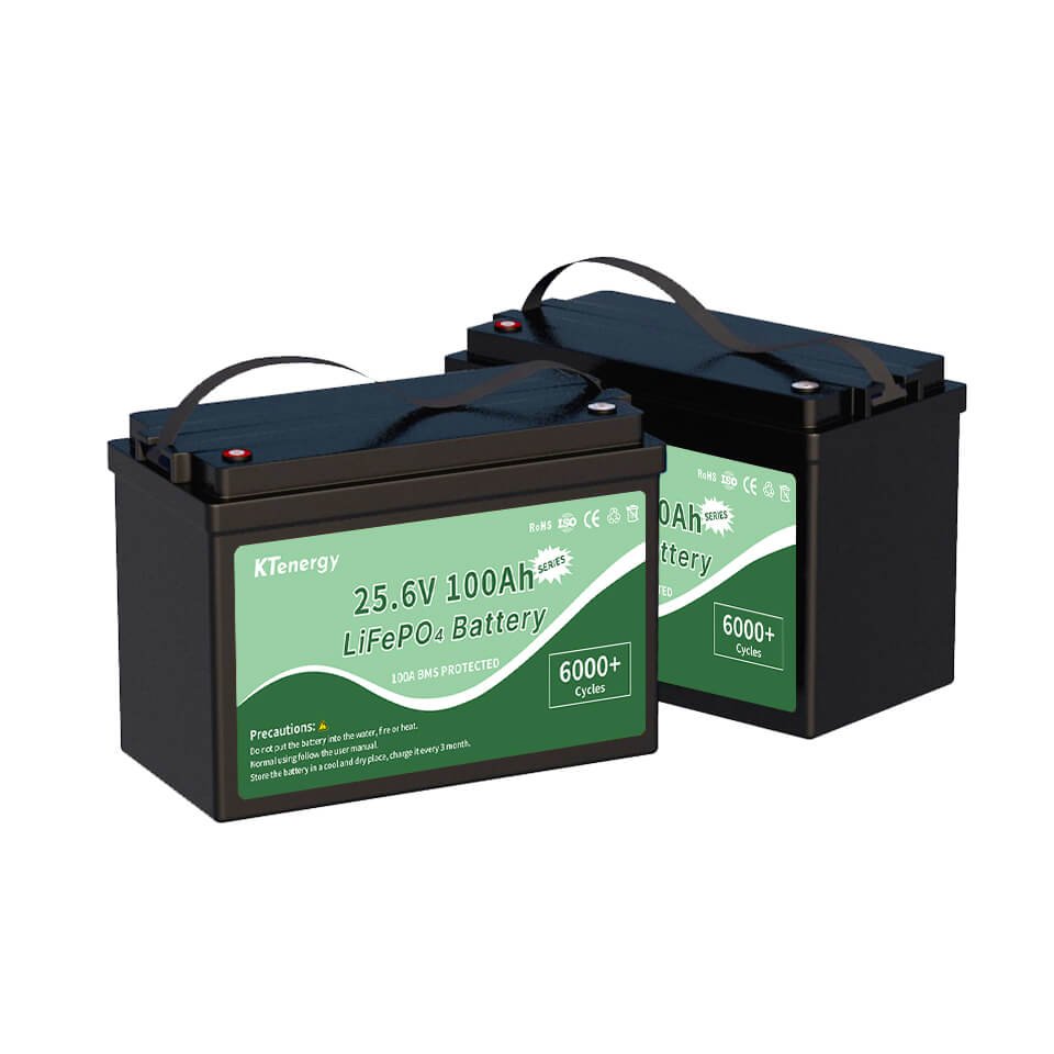 KTenergy Rechargeable Long Life 6000+ Cycles 24V-100Ah Lithium Ion Battery Pack with BMS Bluetooth APP and Self-heat for RV Boat