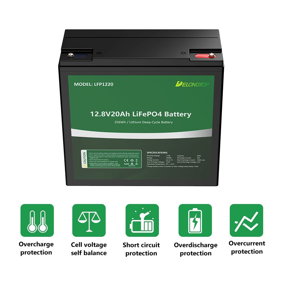 6000 Cycles 12v 20ah Electric Bike Electric Scooter Motorcycles Lithium Lifepo4 Battery