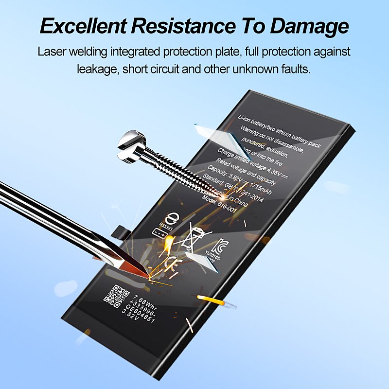 Custom Good Capacity Mobile Phone Digital Battery For iPhone 6S X Xr Xs 11 12 Mini 13 14 Plus 15 Pro Max
