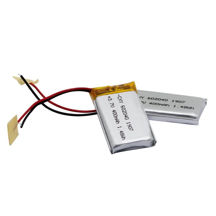 CE Certification hot sale high quality 602040P 3.7V 400mAh 1.48wh rechargeable Lithium polymer Battery for electronic products