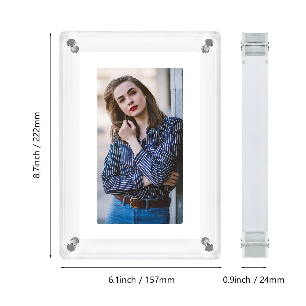 7 inch IPS screen 4GB memory digital lcd picture frame A Grade Screen Download Free acrylic photo frame battery with plug