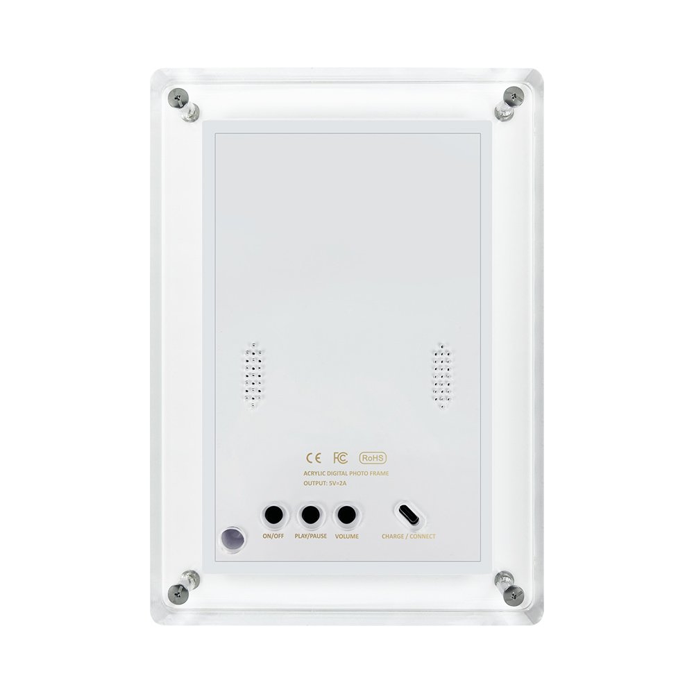 7 inch IPS screen 4GB memory digital lcd picture frame A Grade Screen Download Free acrylic photo frame battery with plug