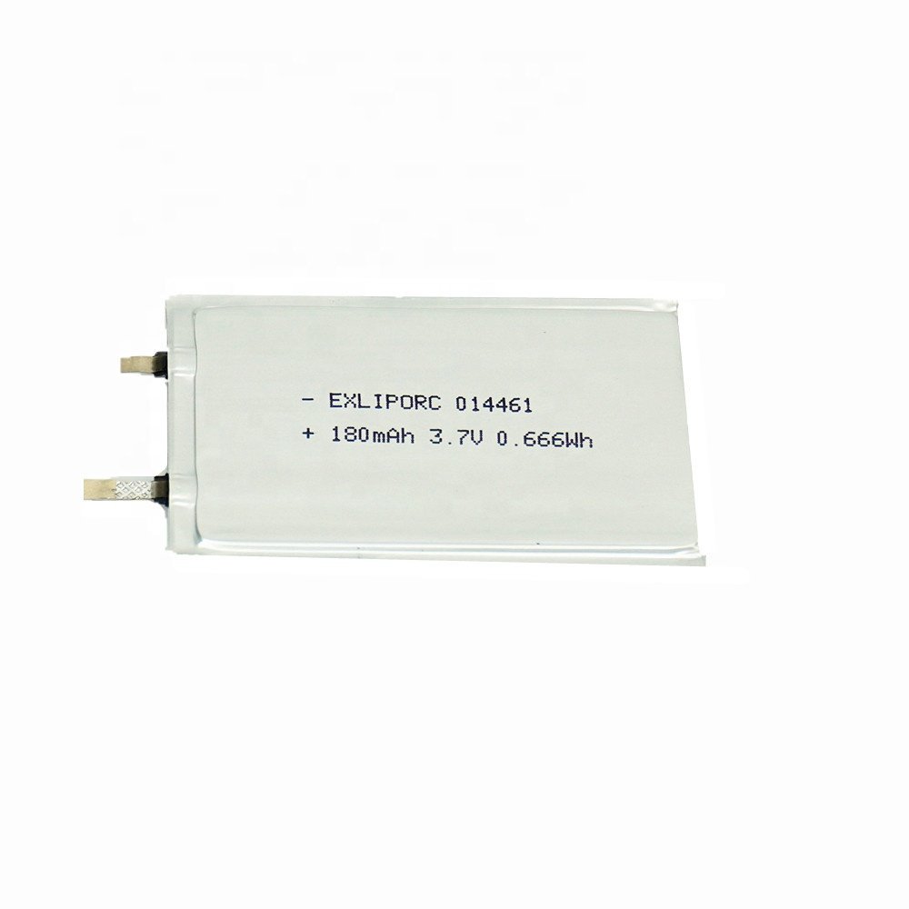 EXLIPORC 014461 180mAh 3.7V 1mm Smallest Ultra Thin Lithium Ion Polymer Battery Lipo Battery