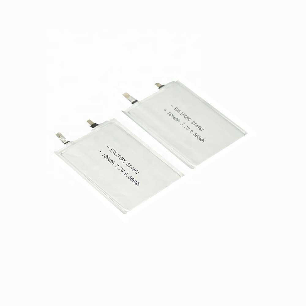 EXLIPORC 014461 180mAh 3.7V 1mm Smallest Ultra Thin Lithium Ion Polymer Battery Lipo Battery