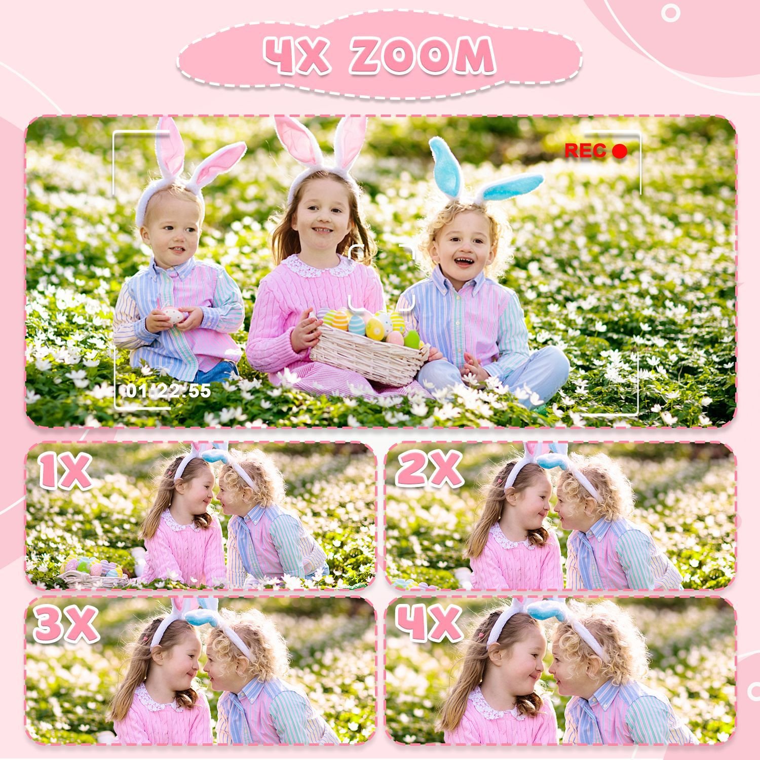 New arrival Children Mini Digital Camera Cute unicorn Cartoon Toys Kids sefie Camera with 32G memory card for Birthday Gift