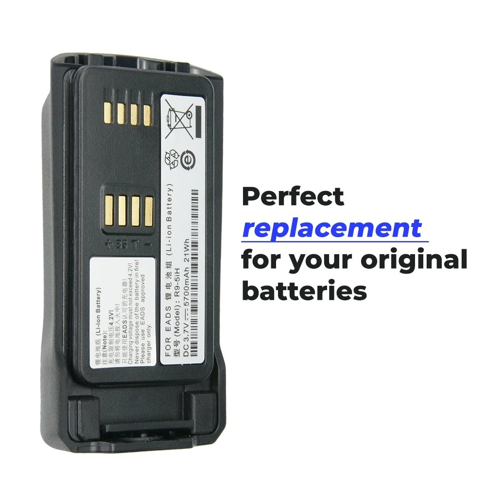 3.7V 5700mAh Battery for EADS THR9 Li-ion Battery EADS THR9 Handheld Digital Two Way Radio Battery
