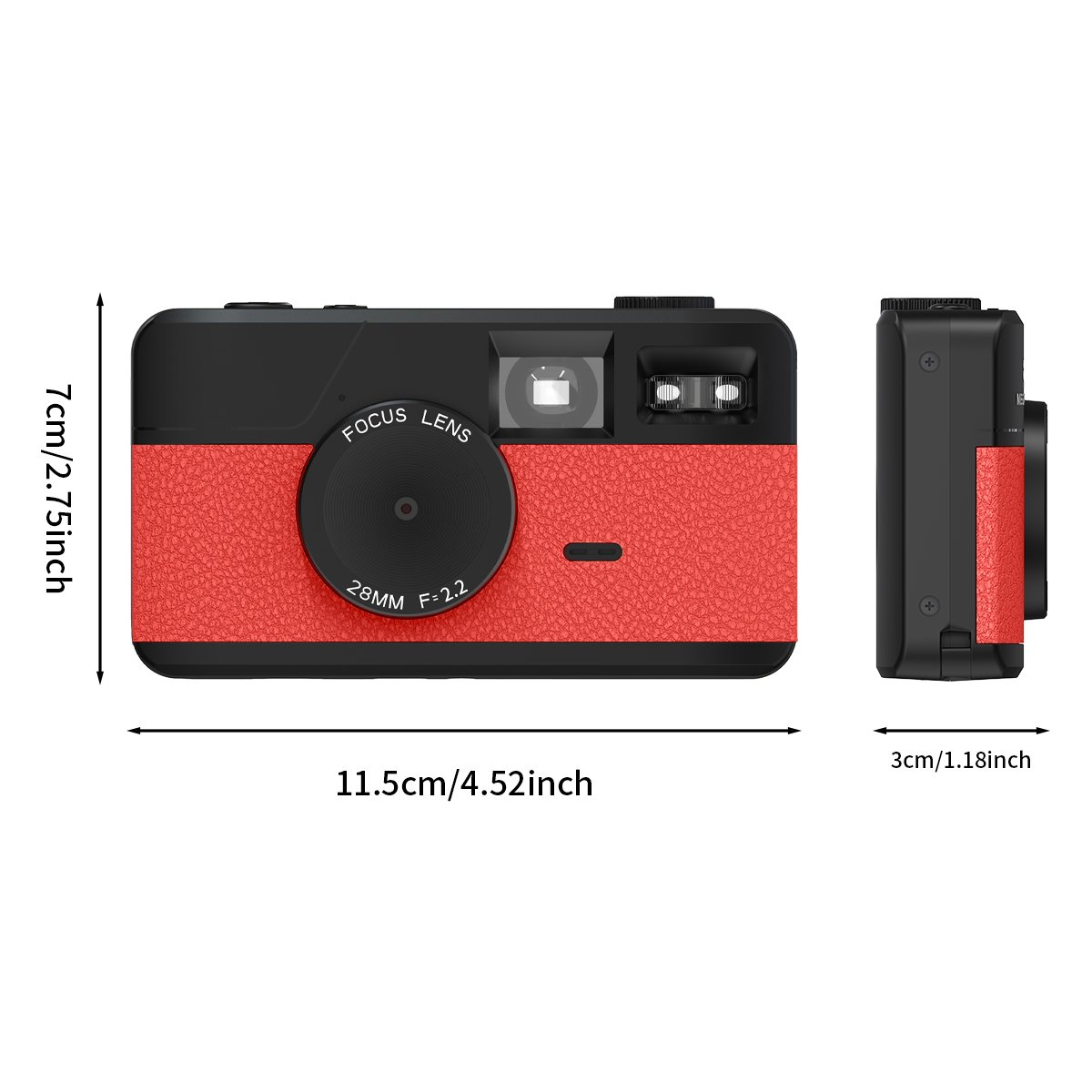 Retro Screenless Digital Camera Screen-free 8 Mode Filters Without Screen 8MP Photo with Photo Counter LED Flash Camping Camera