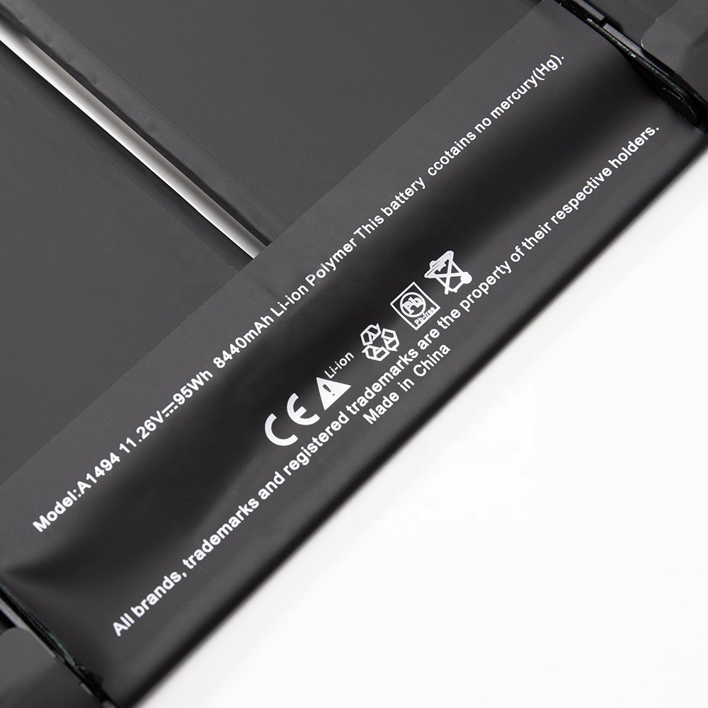 Laptop Battery For MacBook Pro A1494 15 inch For MacBook Pro A1398 15" 2013-2014 11.26V 95WH 8440mAh manufacturer in china