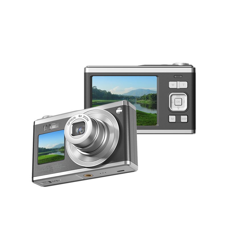 SPRITE GROUP Dual Screen Digital Camera with 6X Optical Zoom and 2.8\"IPS+1.54\"LCD Selfie Auto Focus 4K Video and HD Feature