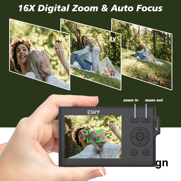Vintage FHD 1080P Video 2.8 Inch IPS Color Screen Fill Light 16x Digital Zoom 48MP Ultra-thin Body Camera Gift for Teens
