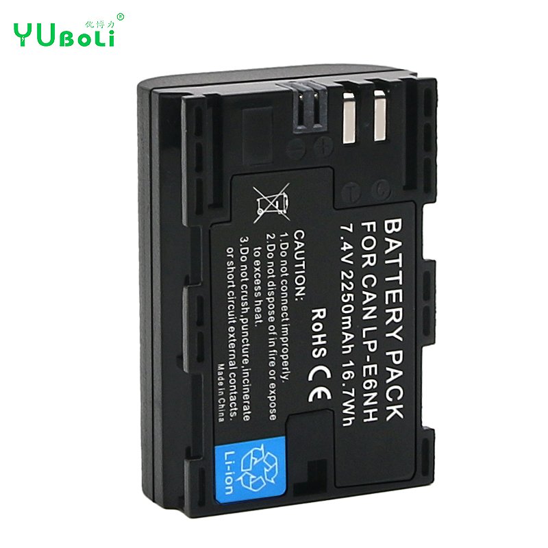 2250mAh High Speed Continuous Shooting LP-E6NH Lithium-ion Battery For Canon Camera EOS 5D 6D 7D 60D 70D 80D 90D