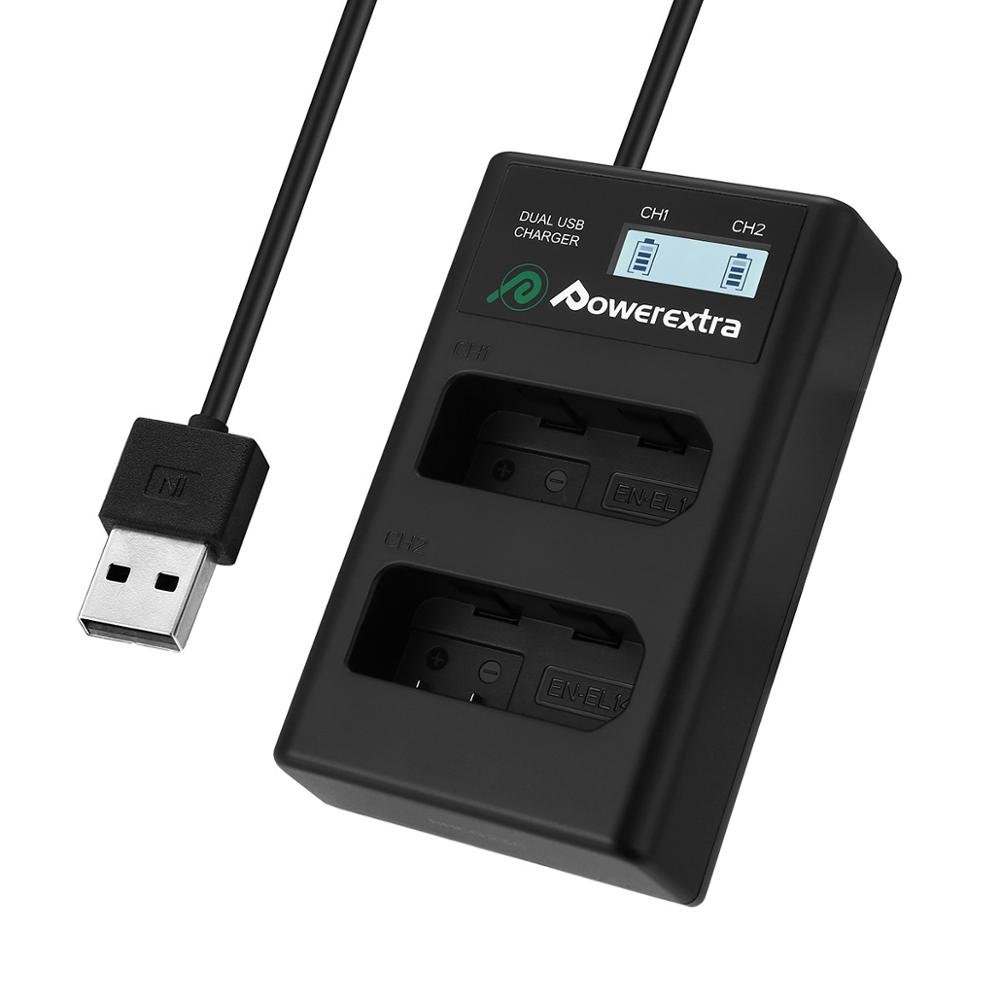Powerextra Lithium ion Rechargeable 1500mAh 7.4v Enel14 En-El14 Camera Battery Pack And Charger For Nikon
