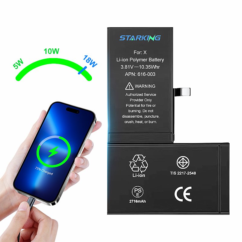 Free Sample Capacity Rechargeable Lithium-Ion Digital Battery For iPhone X