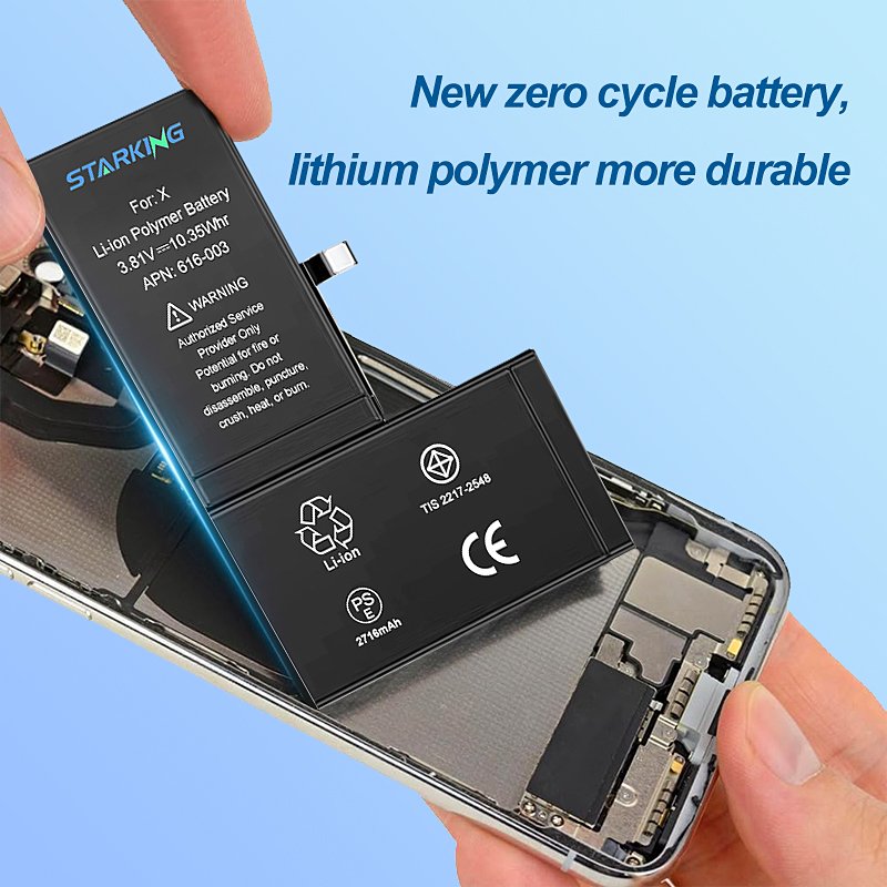Free Sample Capacity Rechargeable Lithium-Ion Digital Battery For iPhone X