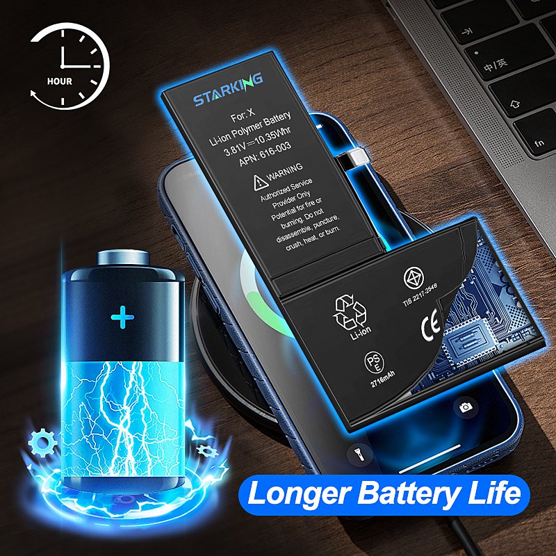 Free Sample Capacity Rechargeable Lithium-Ion Digital Battery For iPhone X