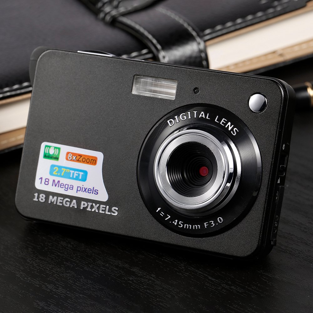 wholesale 2.7" Big Screen Digital Camera Compact Camera with Rechargeable Lithium Battery