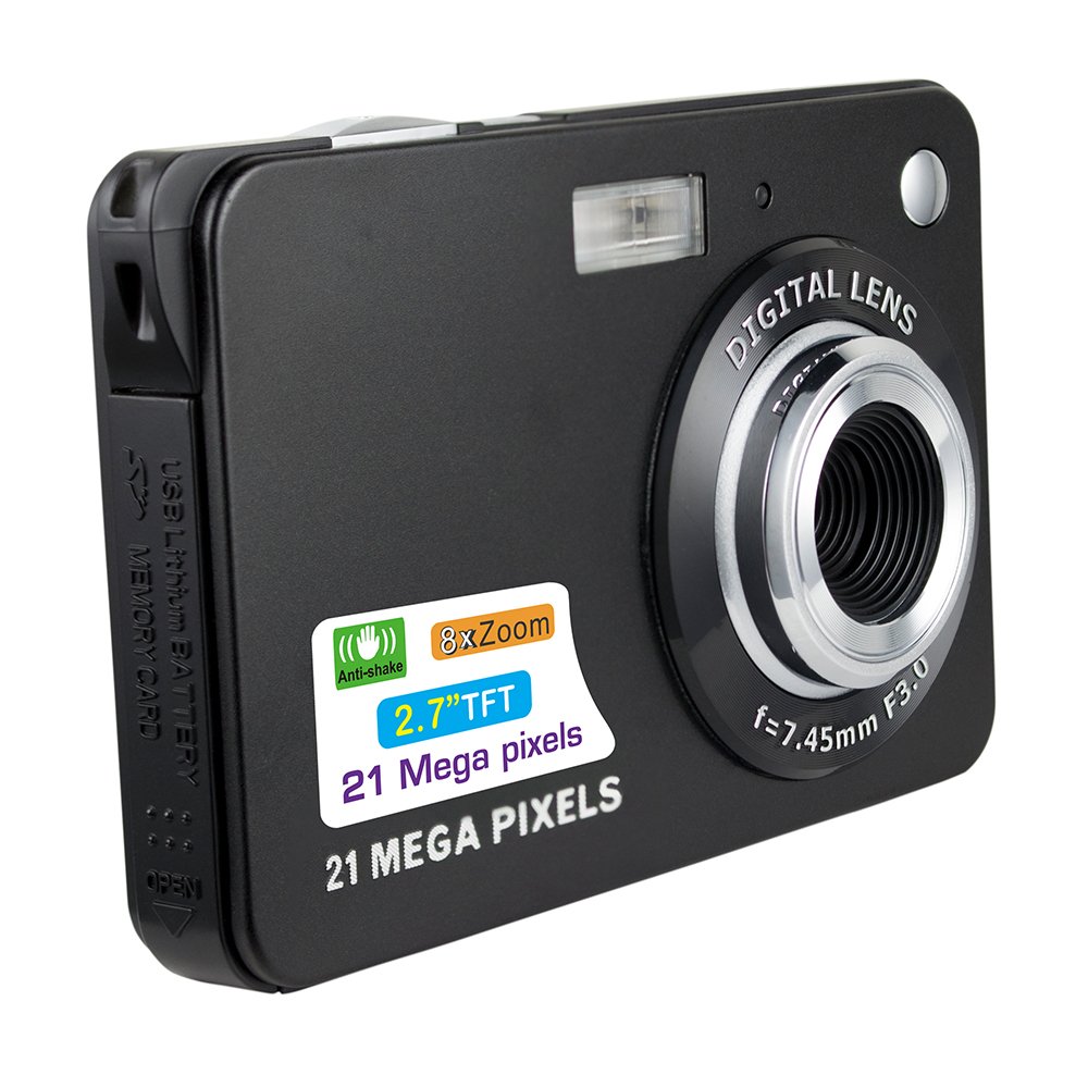 wholesale 2.7" Big Screen Digital Camera Compact Camera with Rechargeable Lithium Battery