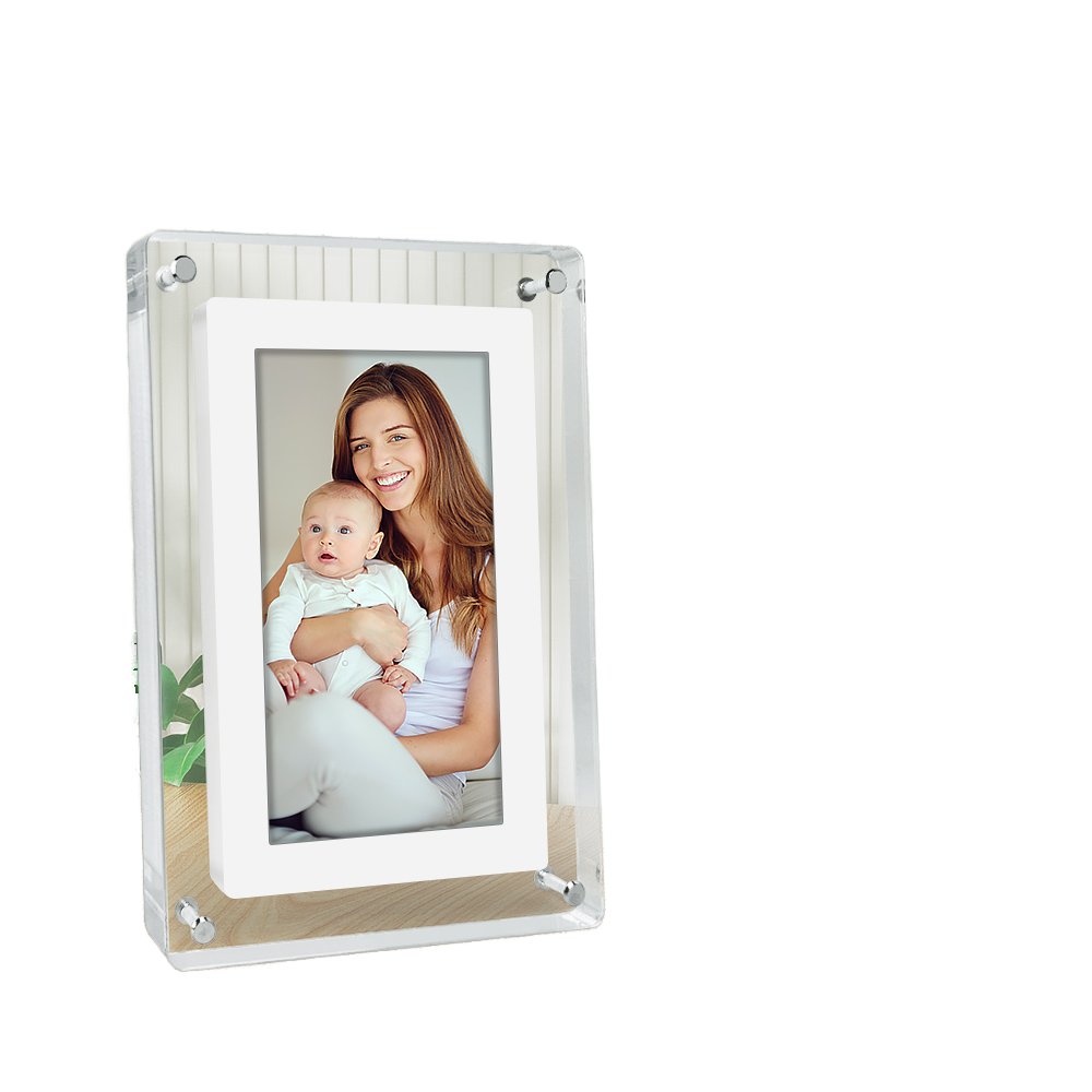 OEM 7 Inch Mini Digital Photo Frame Motion Sensor Dynamic Video Music Function USB Interface 1080p LED Plastic Supports AVI US