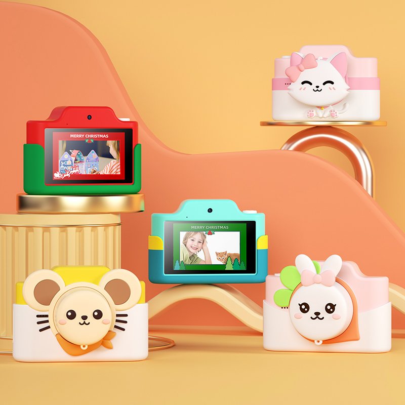 Mini kids camera HD cartoon birthday present gift mystery box thanksgiving christmas mini kids digital camera
