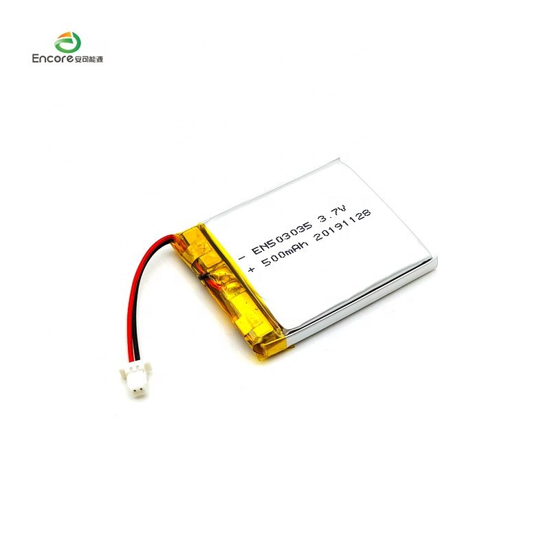 Factory 3.7v Rechargeable 053035 li-ion li-polymer battery 503035 500mah 1.85wh lithium polymer lipo batteries for small devices