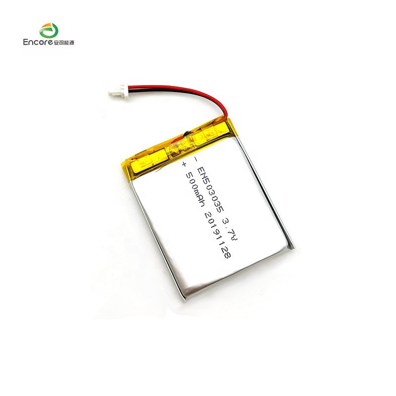 Factory 3.7v Rechargeable 053035 li-ion li-polymer battery 503035 500mah 1.85wh lithium polymer lipo batteries for small devices