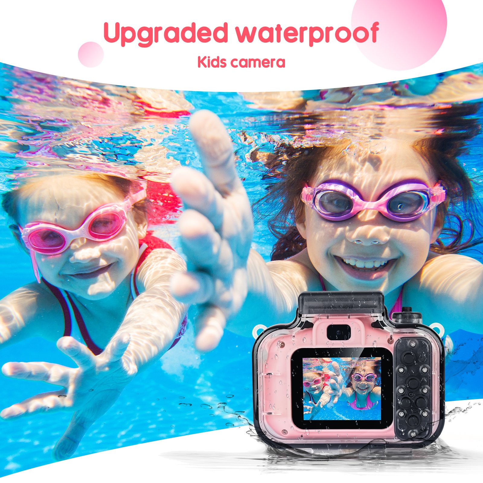 Factory OEM Waterproof With 3MP mini Dual Lens 2-Inch IPS Screen 400mAh Battery Digital Digital children's camera For Kids