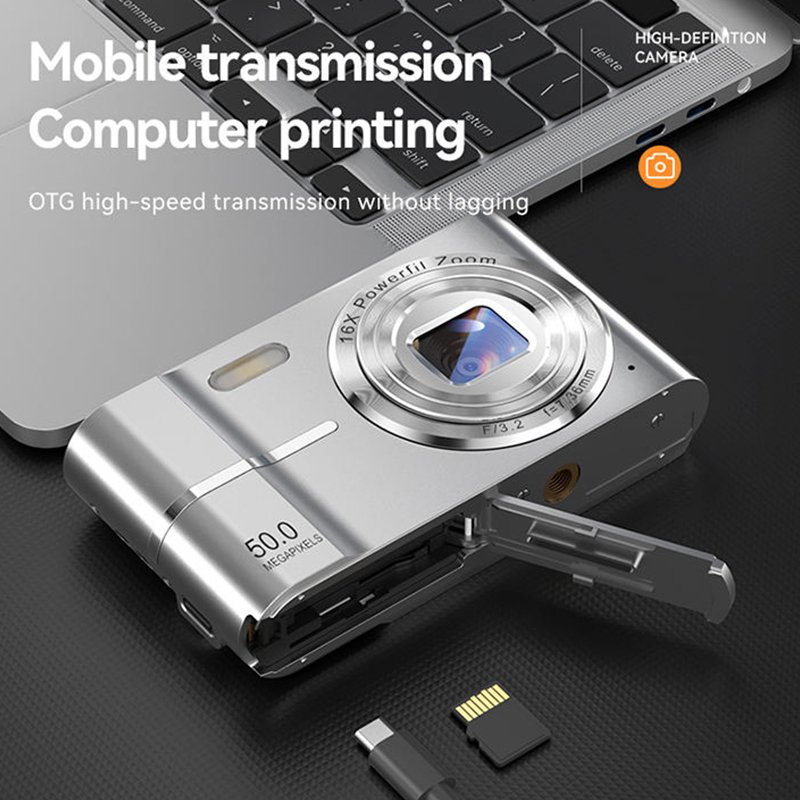 Small Cameras for Photography 2.4inch LCD 16X Zoom 50MP Compact and Small Camera for Kids