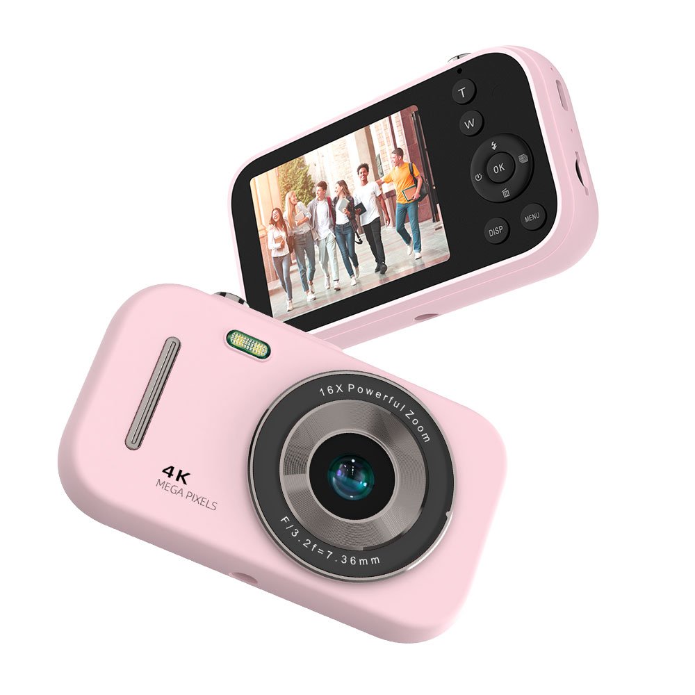 Point and Shoot 2.8-Inch Digital Camera 48MP 16X Digital Zoom Portable for Kids' Vlogging