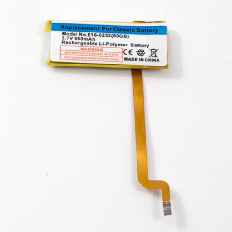 3.7V Li-Polymer 650mAh Battery For Apple IPod Classic 120GB, IPod Classic 6th GEN A1238 80G