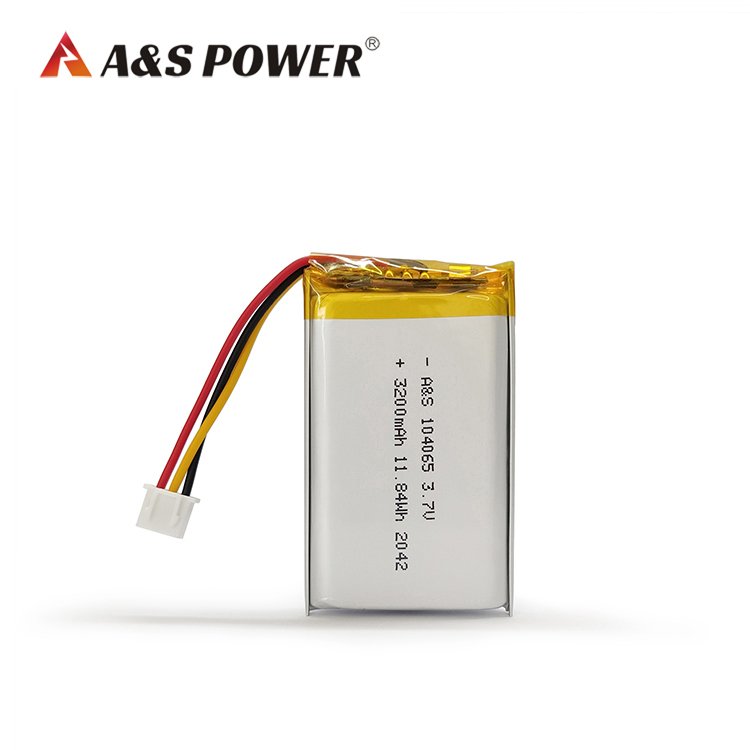 Manufacture battery High quality Supplier Rechargeable 104065 3.7v 3200mAh lithium polymer battery for LED light