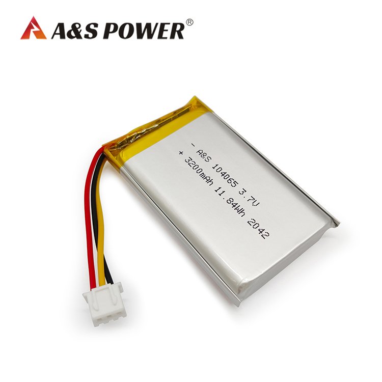 Manufacture battery High quality Supplier Rechargeable 104065 3.7v 3200mAh lithium polymer battery for LED light