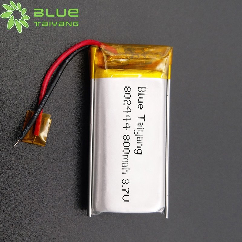 Blue Taiyang lipo battery 802444 3.7v 800mah rechargeable li-ion battery