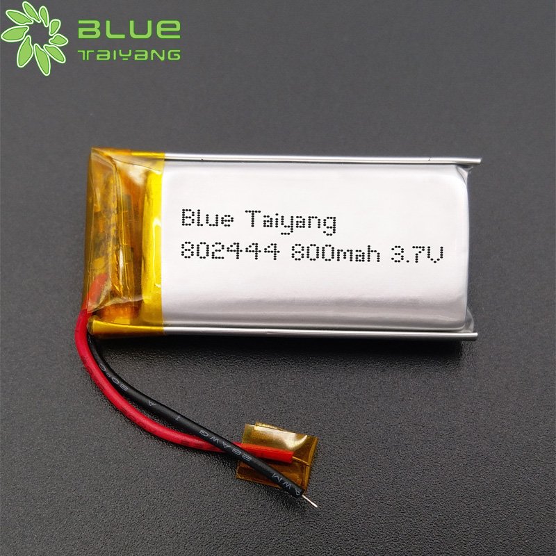 Blue Taiyang lipo battery 802444 3.7v 800mah rechargeable li-ion battery