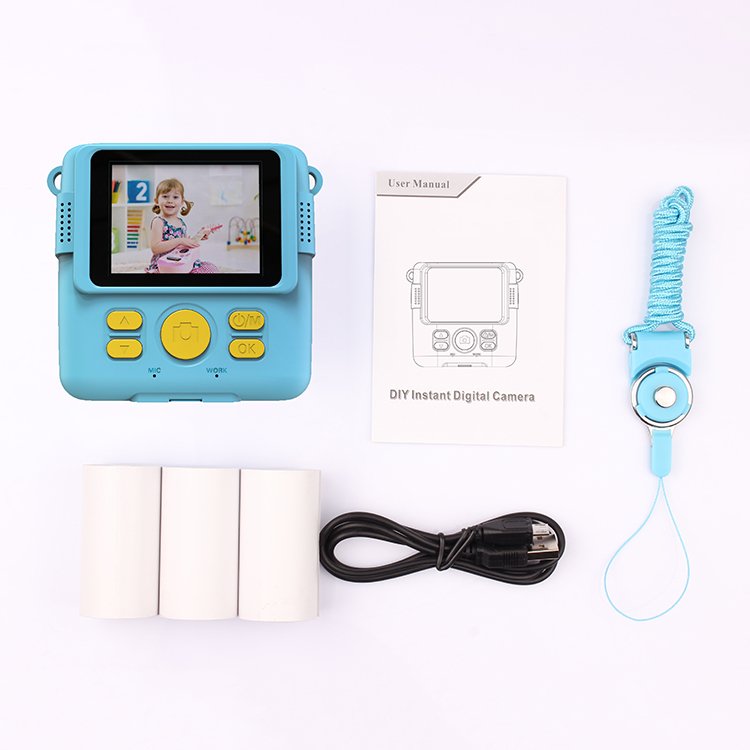 2.4" HD Screen 800mah Battery 681 Children Kids Security Toy Digital DIY Automatic Instant Photo Shoot Printer Camera