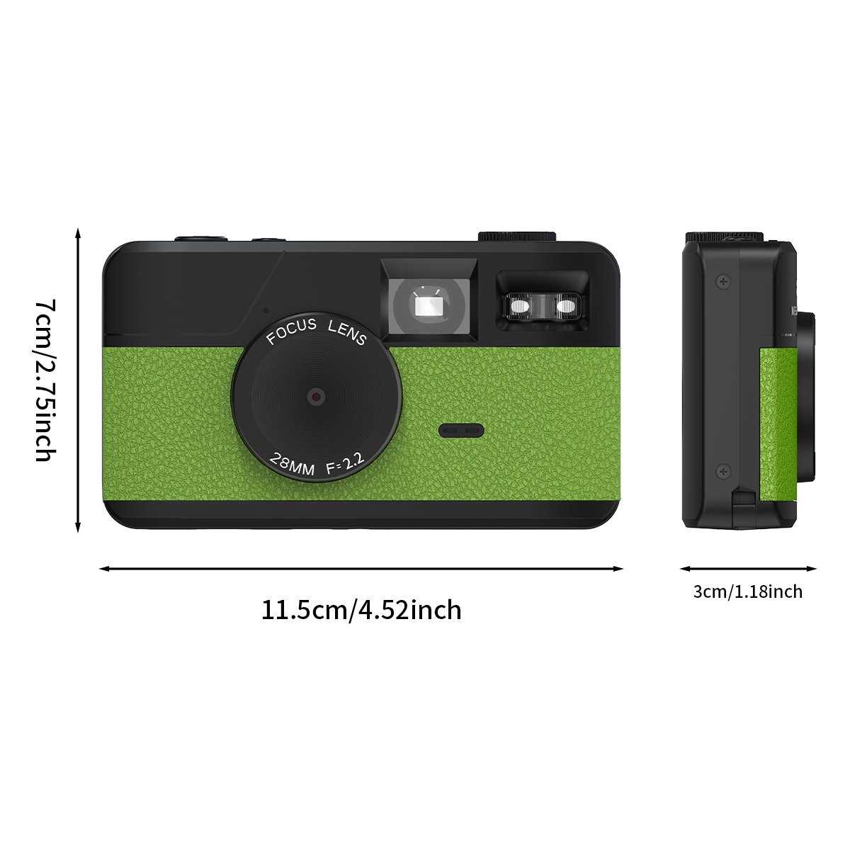 Retro Screenless Digital Camera Screen-free 8 Mode Filters Without Screen 8MP Photo with Photo Counter LED Flash Camping Camera