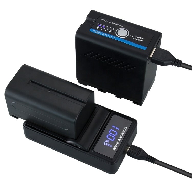 NPF-990T for Sony Camera Accessories LCD Display Rechargeable Lithium Battery Pack 18650 Laptop Battery Digital Camera Batteries