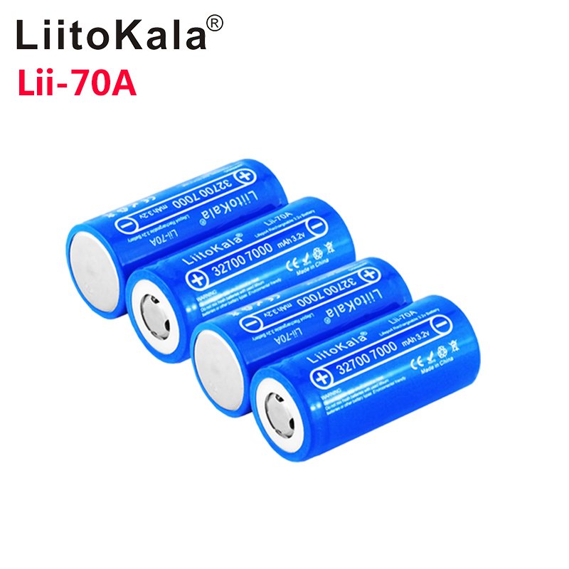 LiitoKala 3.2V 32700 7000mAh 6500mAh LiFePO4 Battery 35A Continuous Discharge Maximum 55A High power battery