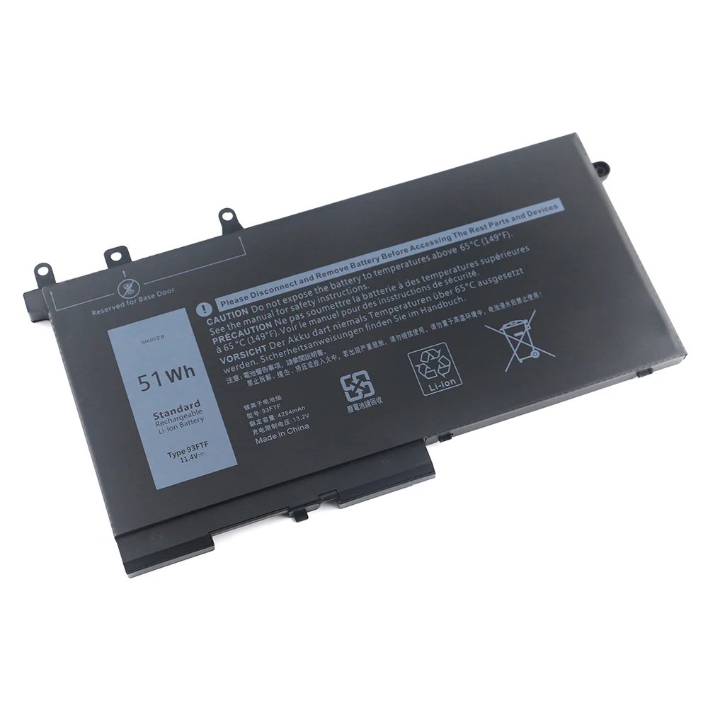 Digital Laptop batteries 93FTF For Dell 5280 5480 5580 E5280 E5480 E5580 E5290 E5490 E5590 Series M3520 M3530 4YFVG 11.4V 51WH