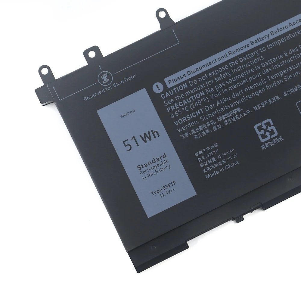 Digital Laptop batteries 93FTF For Dell 5280 5480 5580 E5280 E5480 E5580 E5290 E5490 E5590 Series M3520 M3530 4YFVG 11.4V 51WH