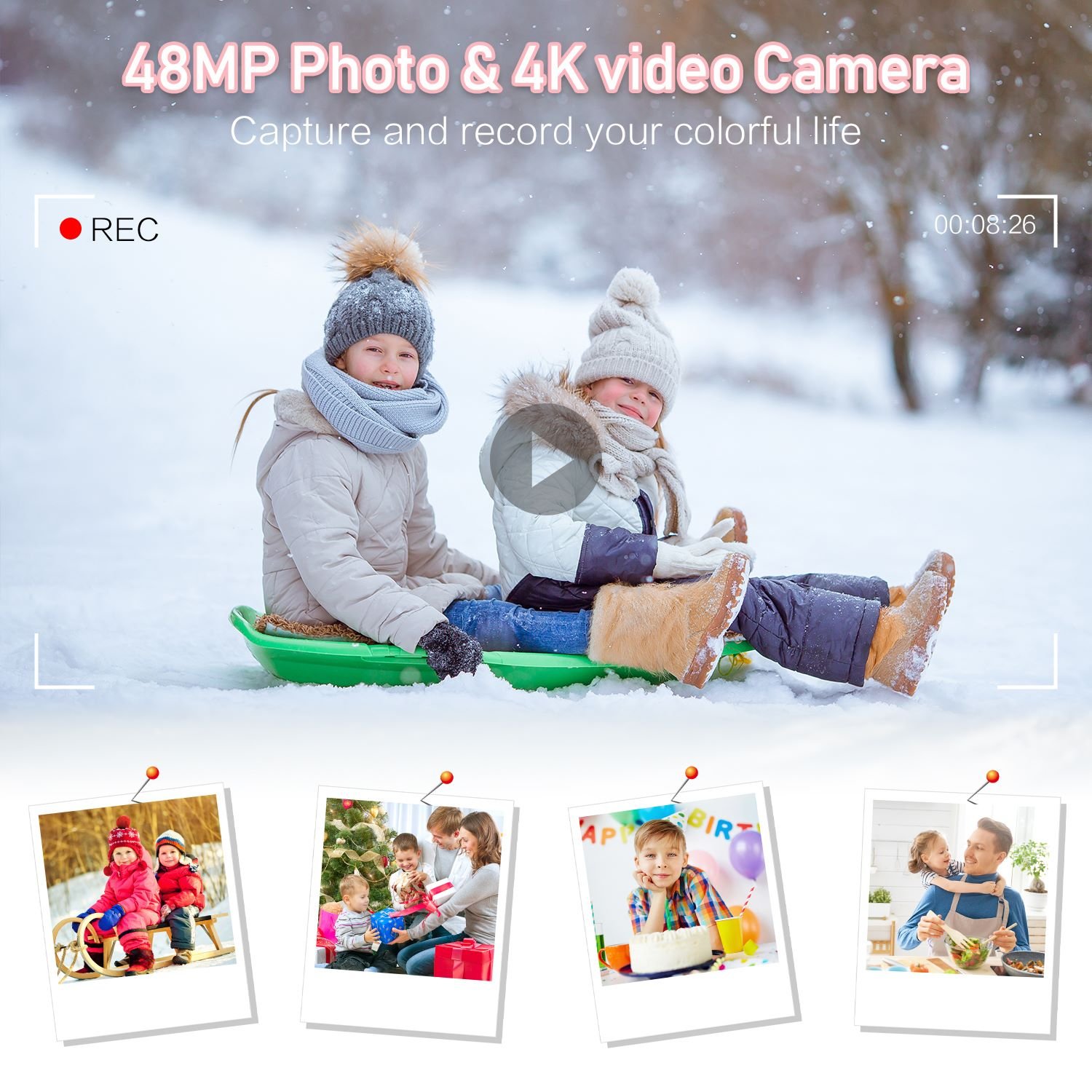 18X Zoom 48MP Auto Focus Compact 4K HD Vlogr Camera with SD Digital CMOS Sensor Cheap Option Photo Video Recording