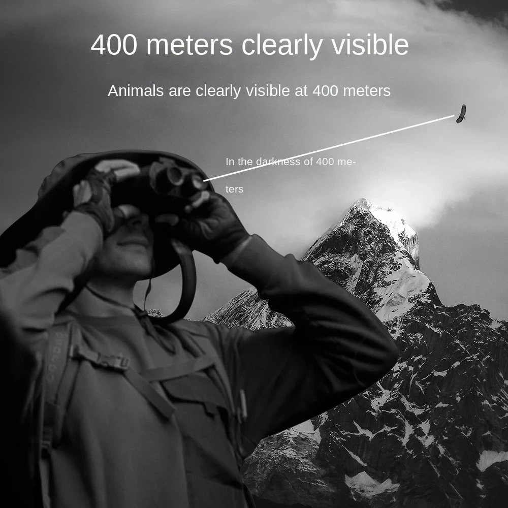 1080P Infrared HD 8x Digital Zoom Outdoor Day and Night Dual Use Full Dark 400m HuntingTelescope Binoculars Night Vision Device