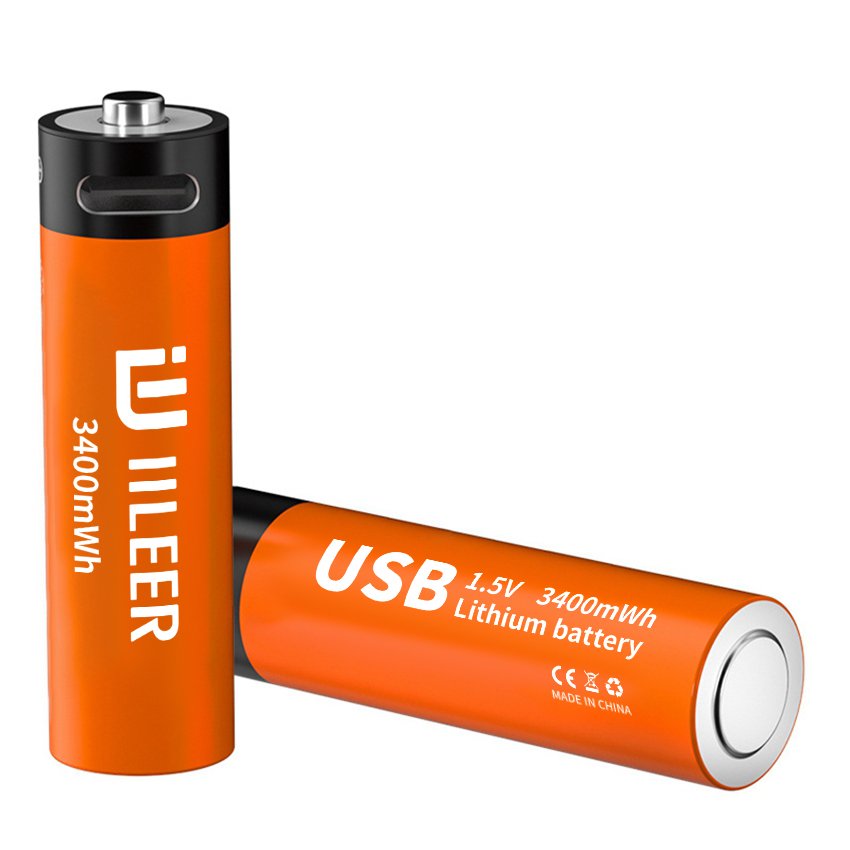 Multi-function 1.5V No.5 USB Rechargeable Battery 3400mWh 14500 Lithium Battery For Fingerprint Lock Toy