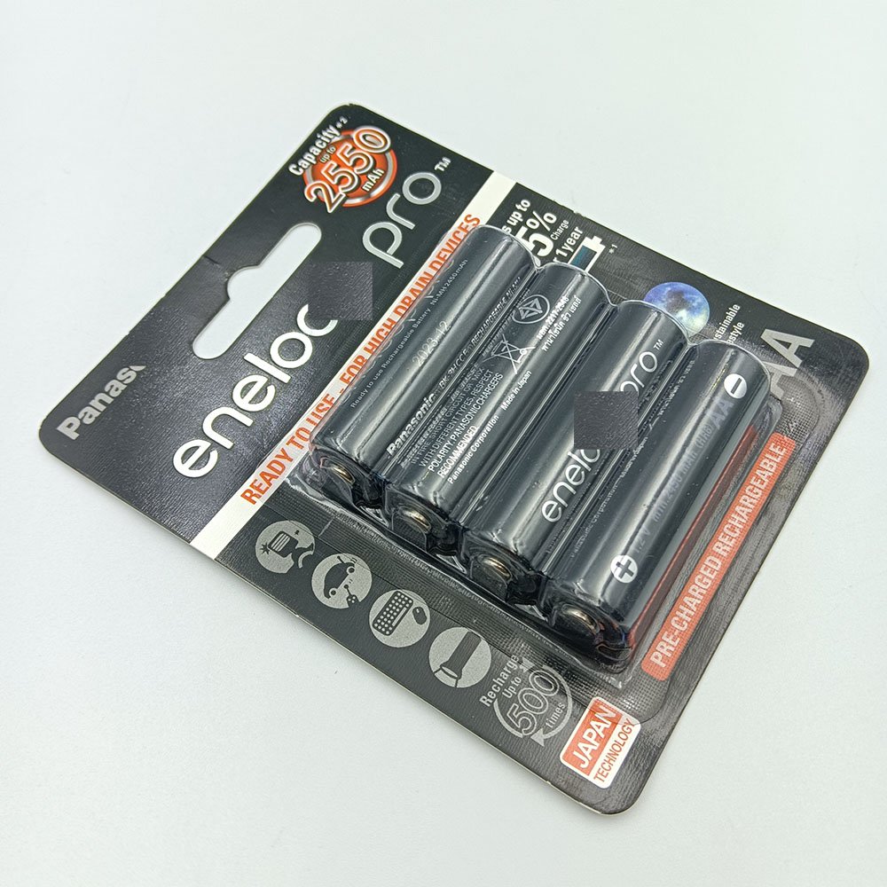 Made In Japan Rechargeable Ni-mh Battery 1.2v 2550mah Black Battery For Eneloop Pro