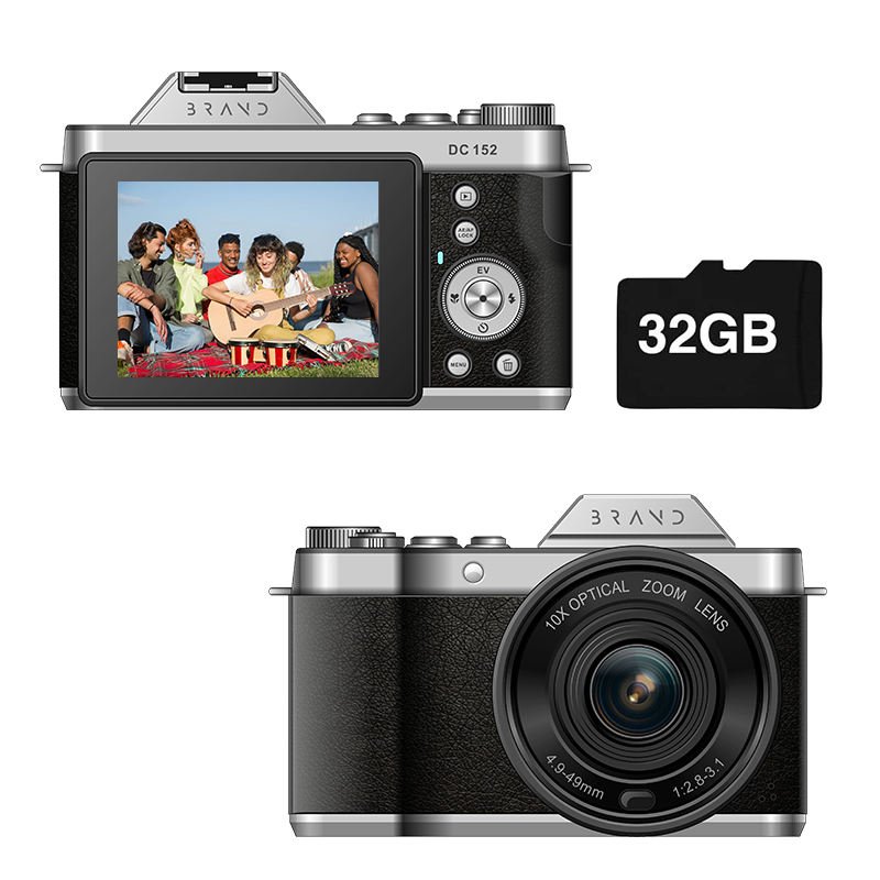 HD Camera Optical 4K Video Mirrorless Professional Camera 10X Optical Zoom Recording Digital Camera