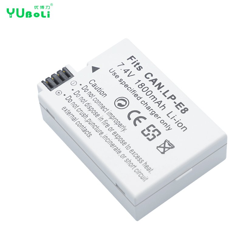 1800mAh Popular Camera Battery LP-E8 For Canon EOS 550D 600D 650D 700D EOS Kiss X4 X5 X6i Rechargeable Lithium-ion Battery