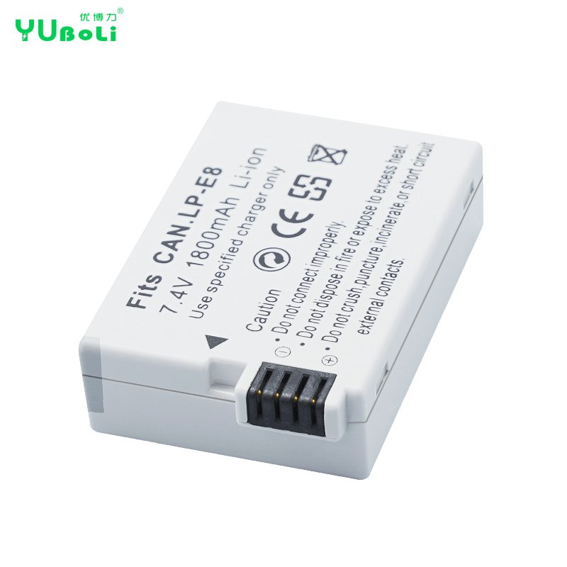 1800mAh Popular Camera Battery LP-E8 For Canon EOS 550D 600D 650D 700D EOS Kiss X4 X5 X6i Rechargeable Lithium-ion Battery