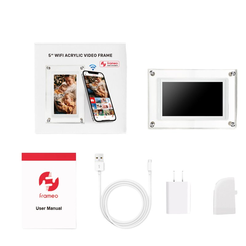 Wholesale Dropshipping 5\" 4GB IPS Screen 1080P Unlimited Creative NFT WiFi Digital Photo Frame Video MP4 Creative Display
