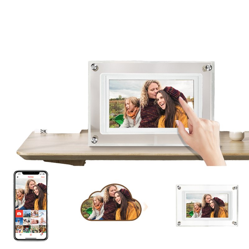 Wholesale Dropshipping 5\" 4GB IPS Screen 1080P Unlimited Creative NFT WiFi Digital Photo Frame Video MP4 Creative Display
