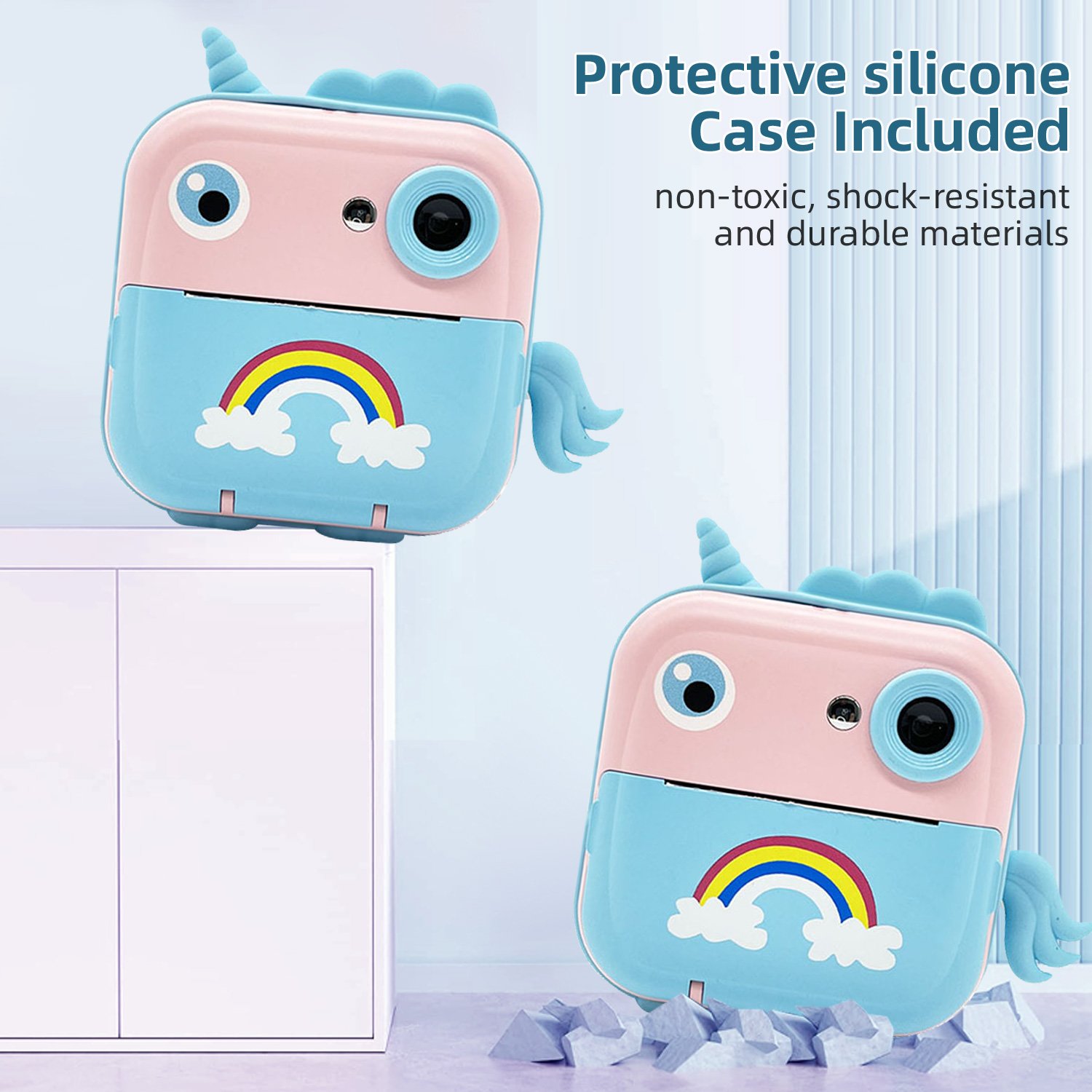 Q5 Instant Kids Camera Printer customized children HD Thermal Photo Selfie Video Digital Camera Inkless Instant Print Camera